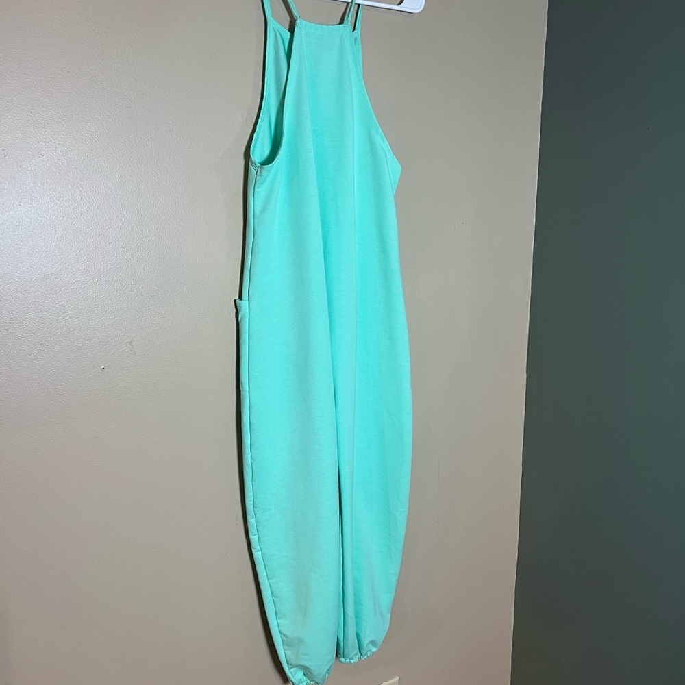 Bearpaw Women's Size 10/12 Mint Green Jumpsuit Athleisure Casual - Picture 3 of 4